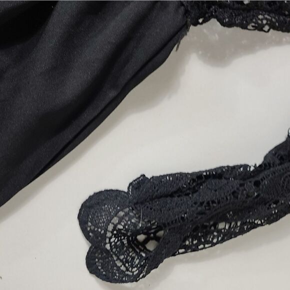 Missguided Lace Top Black Size Med Women's Romper - Picture 6 of 11